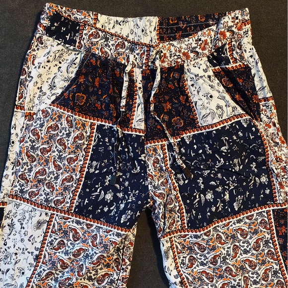 Wide Leg Boho Paisley Pants - Picture 2 of 4